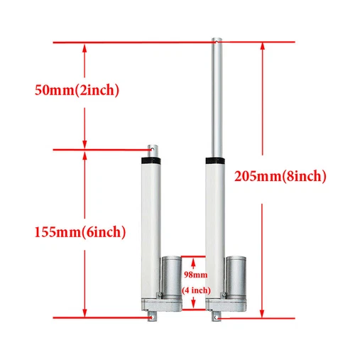 12V 700N 15mm / s Elektryczny napęd liniowy Siłownik liniowy Silnik liniowy 50-1300mm - Zdjęcie 24 z 47