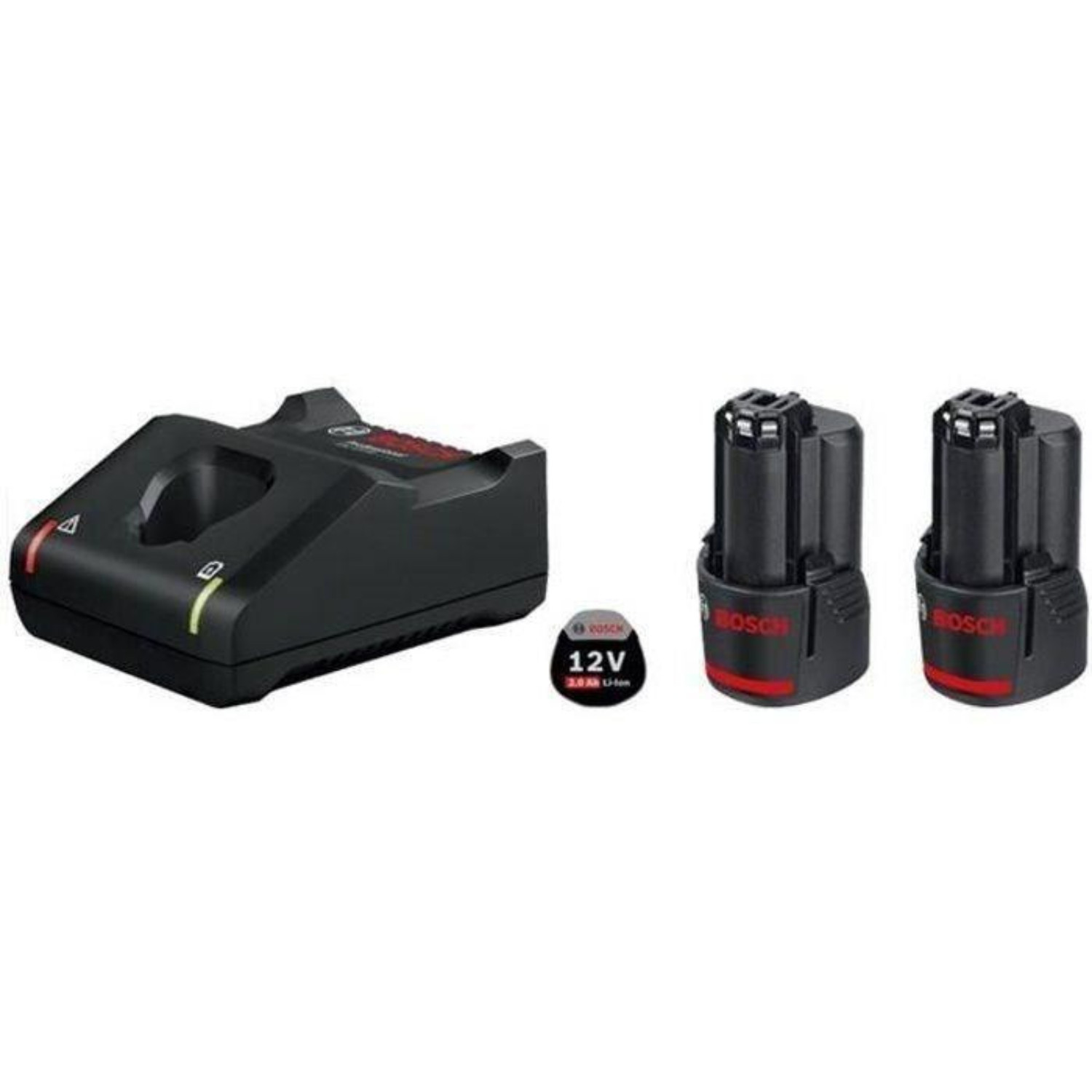 Pack Bosch GBA 12V 2,0Ah double batterie avec chargeur GAL 12V-40 rapide
