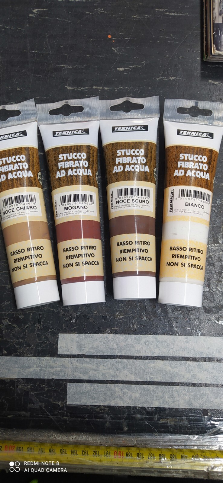 Stucco fibrato pasta muro legno 250gr interni esterni basso ritiro riempitivo