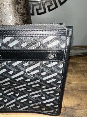 VERSACE★素敵!Brown SET OF 3 La Greca Envelope POUCH Versace - La Greca Signature Messenger Bag | eBay