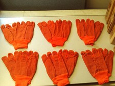 6 Pair of Industrial Cotton / Polyester Work Gloves - Size Large - FREE Shipping