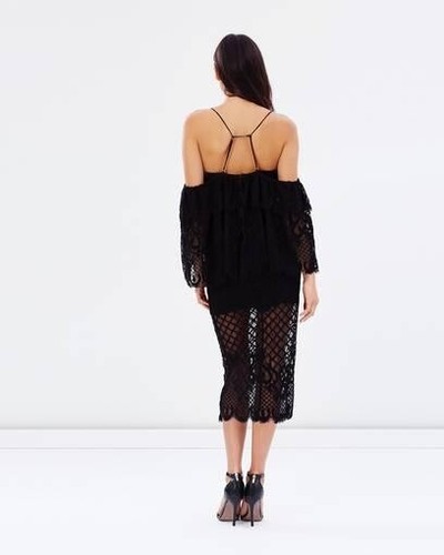 Alice Mccall Size 6 Bless This Black Lace Lined Pencil Midi Dress - Picture 3 of 10