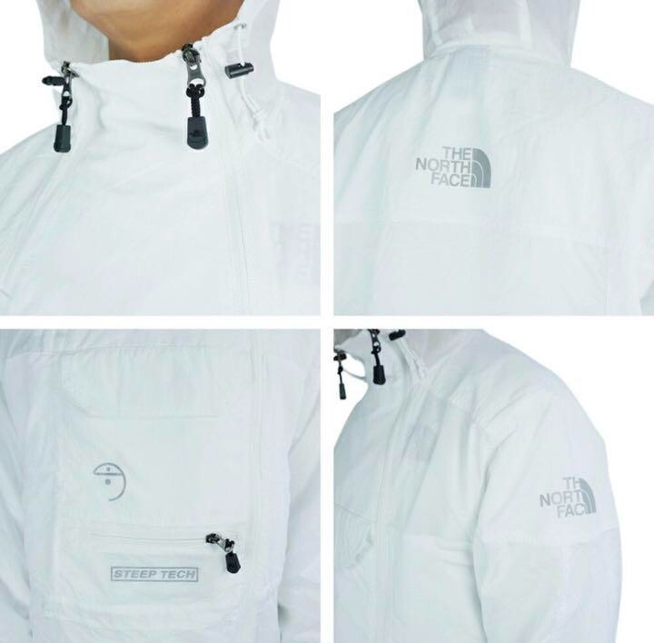 THE NORTH FACE STEEP TECH LIGHT RAIN JACKET TNF WHITE size L THE NORTH FACE STEEP TECH LIGHT RAIN JACKET TNF WHITE size L