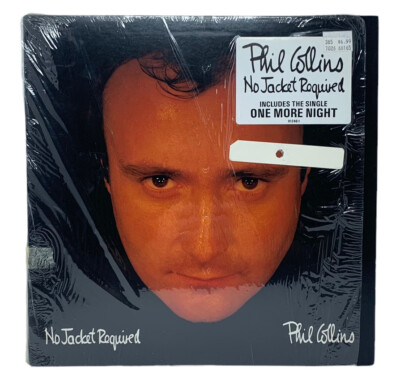 Phil Collins No Jacket Required 1985 AR Vinyl Record Album Shrink Hype Sticker