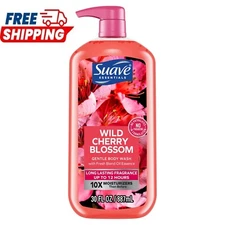 Suave Essentials Gentle Liquid Body Wash, Wild Cherry Blossom, 30 oz