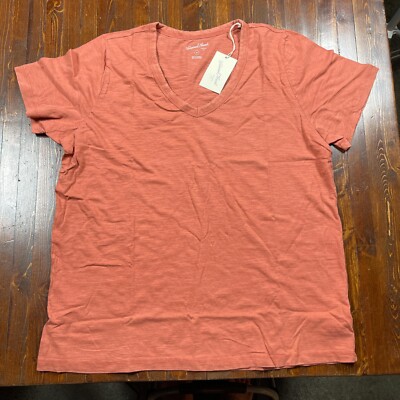 (10) Universal Thread V-Neck Shirt Red 100% Cotton Short Sleeve LOT XL - 4XL