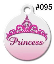 Personalized Pet ID Tags for Dog & Cat, Custom Tag KING, QUEEN & PRINCESS #093M