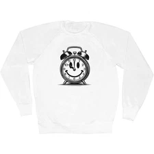 'Smiling Alarm Clock' Adult Sweatshirt / Sweater / Jumper (SW053805)