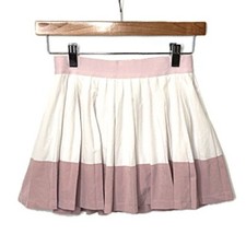 Athleta Girl Pleated Skort Kids Size 12 Large Pull On Skirt White Dusty Pink