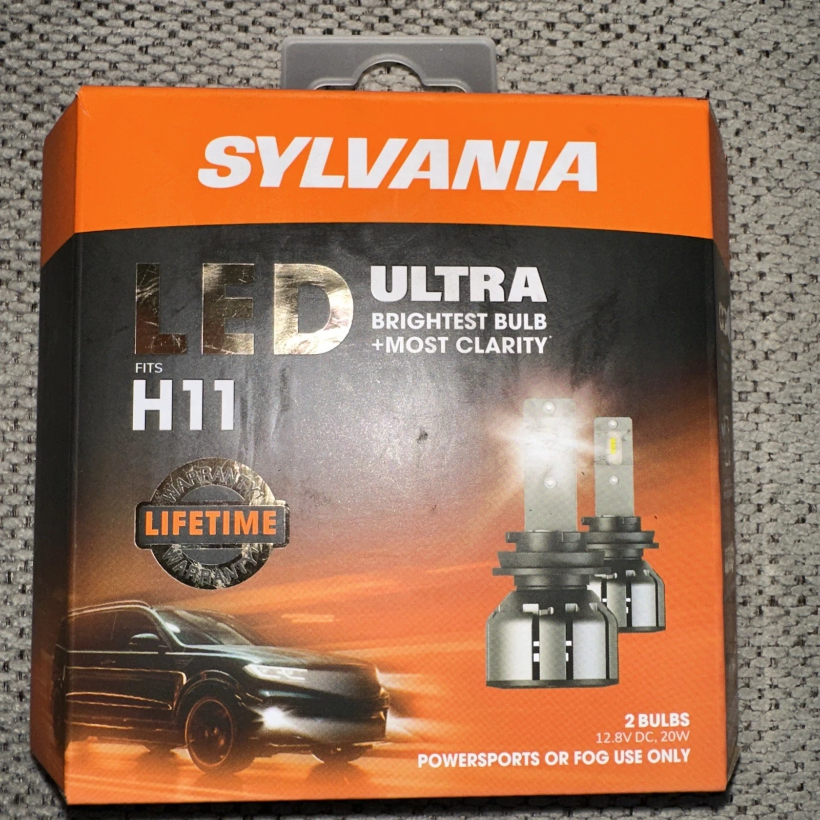 SYLVANIA H11 Ultra LED 2 Bulbs H11LEDHP.BX2 6000K Brightest Bulb +Most Clarity