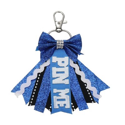 Pin Me Cheer Keychain Cute Cheerleader Gifts Key Chains, Blue