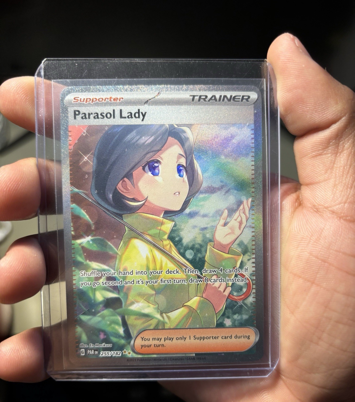 Parasol Lady 255/182 - Paradox Rift Special Illustration Rare Pokemon TCG NM