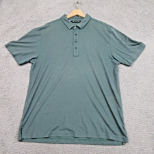 TravisMathew Polo Shirt Mens XL Green Pima Cotton Blend Golf Performance Tech