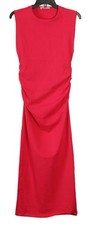 Zara Dress Women’s Medium Pink Midi Ruched Pullover Stretch Sleeveless 