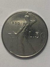 Moneta rara italiana 50 lire del 1980  x collezionisti 