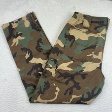 CQR Pants Mens 34x32 Green Camo Utility Flex Cargo Tactical Work Wear Outdoor