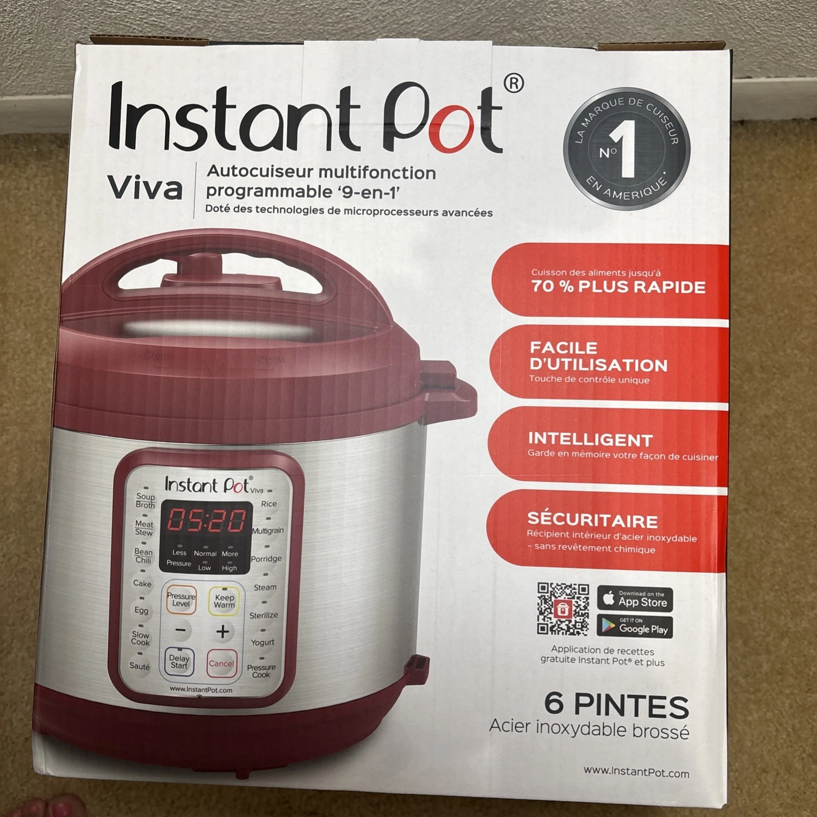 Instant Pot VIVA 6 Quart 9 In 1 Multi-Use Pressure Cooker Multicooker Cinnamon