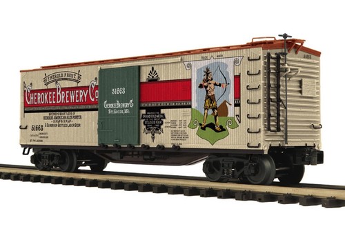 MTH PREMIER CHEROKEE BREWERY 40’ DOBLE FUNDA CERVEZA BOXCAR 20-99341! ESCALA O | Zustand: New