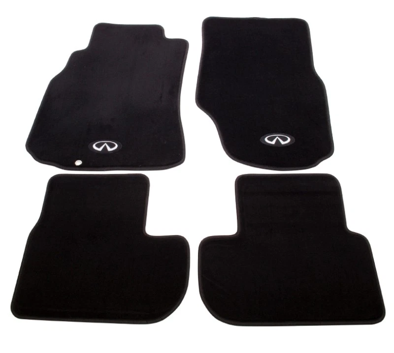Juego De 4 Tapetes De Nailon Negro Para Infiniti G35 Cupé 2003-2007 – Delanteros Y Traseros, Antideslizantes