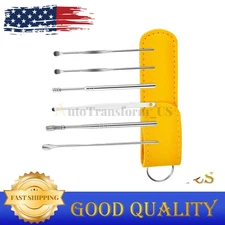 6PCS Spiral Tool Ear Wax Remover Cleaner Curette Kit Ear Pick Cleaning Set Spoon