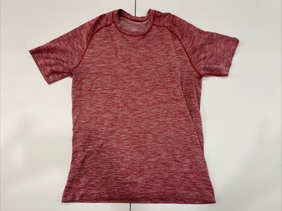 Lululemon Vent Metal Tech Time To Get Dirty Shirt Red Short Sleeve Men s M