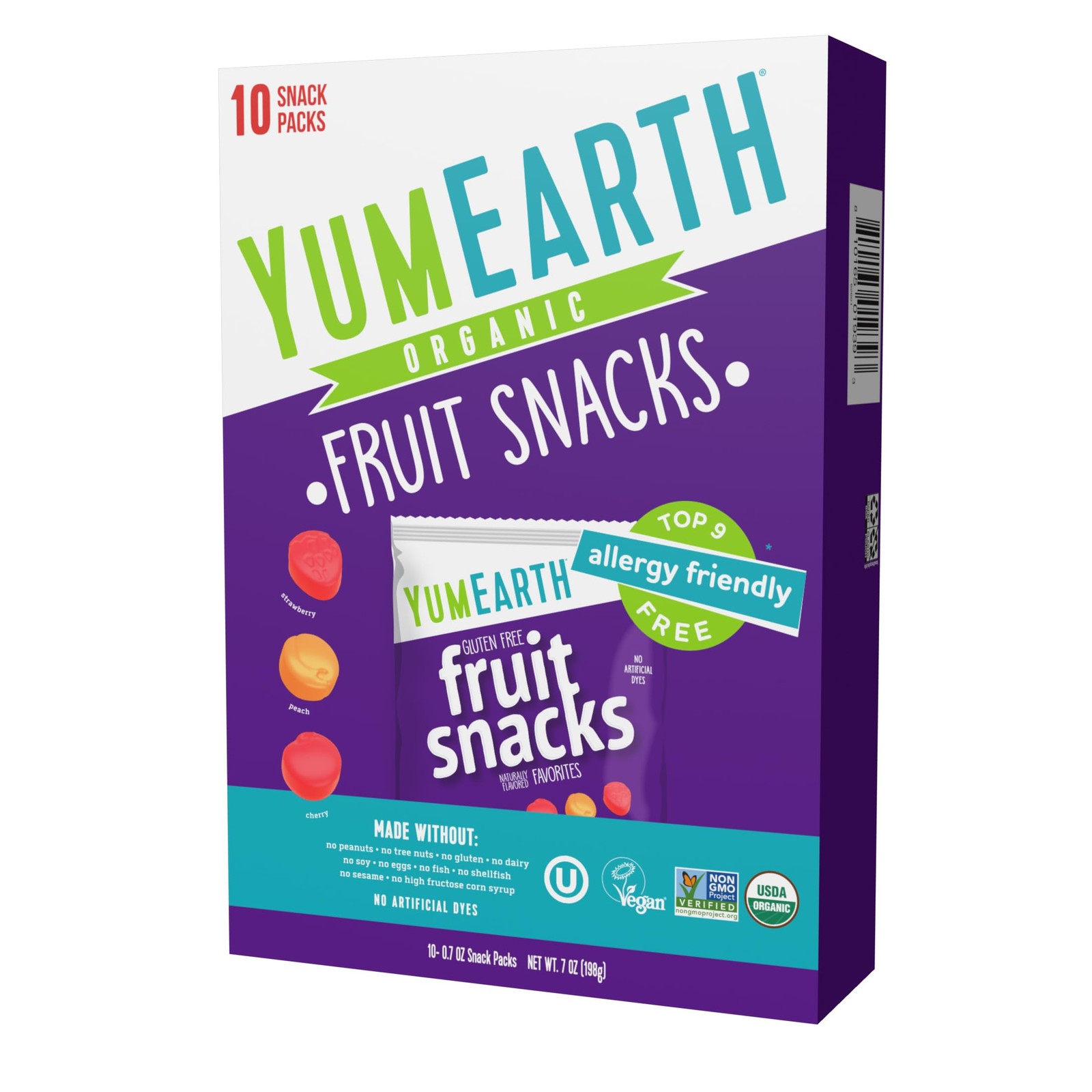 Organic Fruit Snacks 0.7 Ounce Pack of 10 Box