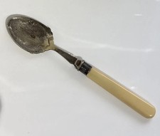 Vintage EPNS 17cm Silver Plate Celluloid Handle Jam Preserve Spade Spoon Cutlery