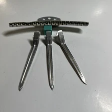 Metal Goody Wave Clip And 3 Duck Bill Hair Accessories,VNTG