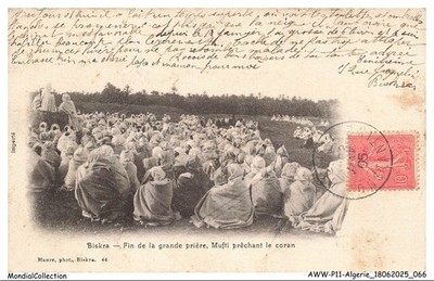AWWP11-0771-ALGERIEN - BISKRA - Ende des großen Gebets - Mufti predigt c