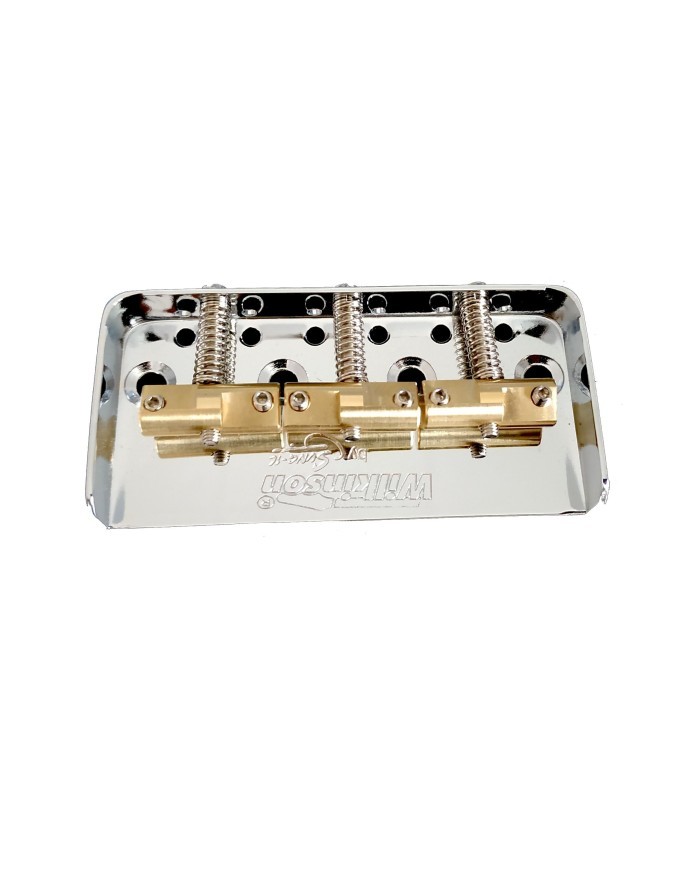 Pontets Laiton Compensés Wilkinson et Chevalet Court Chrome pour Justesse Telecaster Finale