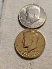 (1)24k Gold Plated Bicentennial JFK Half & (1) Toned Bicentennial JFK Half