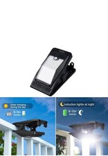 Luce Led A Pinza A Ricarica Solare+Sensore Di Movimento Crepuscolare
