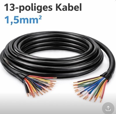 13- poliges Kabel Fahrzeugleitung 1,5mm² Meterware Kabel