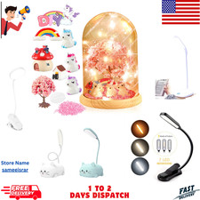 LED Desk Light Dimmable Bedside Reading Night Lamp USB Rechargeable Touch Sensor