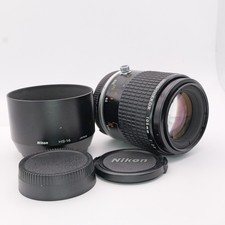TOP MINT Nikon Ai-s Micro Nikkor 105mm f/2.8 Macro MF Lens w/ Hood From JAPAN