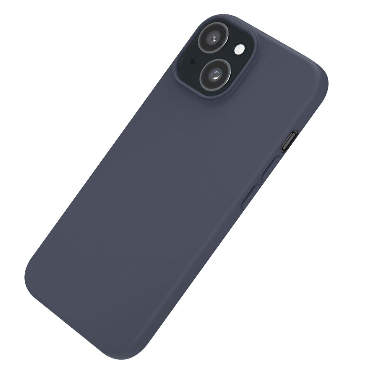 Coque iPhone 15 Plus Jaym bleue en silicone soft touch antichoc - 2