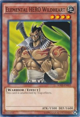 Elemental HERO Wildheart - SDHS-EN011 - Common - Unlimited Edition - Lightly Pla