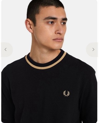 FRED PERRY Reissues Crew Neck Pique T-Shirt Made In England Sz L