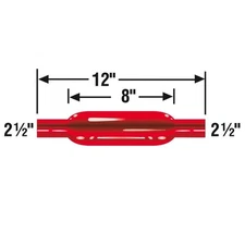 Cherry Bomb Straight Glasspack Muffler with 2.5 In. Inlet and Outlet, and 12