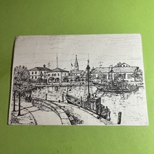 SALUTI DA CAORLE DISEGNO VIAGGIATA   - CARTOLINA BIANCO E NERO