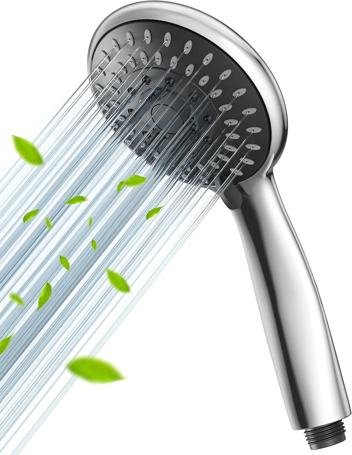 Shower Head, High Pressure Shower Head - 5 Spray Chrome Handheld Showerhead, Uni
