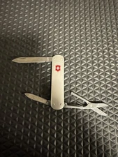 Victorinox Swiss Army Money Clip/Knife - Silver Alox - Swiss made - Clean!