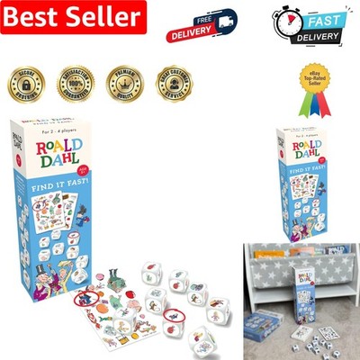 Find It Fast Kartenspiel, Alter 5+, 2-4 Spieler, Familienwürfelspiel, blau-weiß