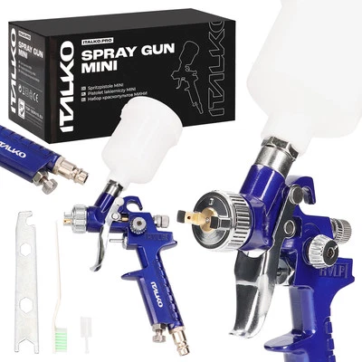 ITALKO MINI HVLP Lackierpistole Spritzpistole Farbspritzpistole Druckluft 1.0mm Düse