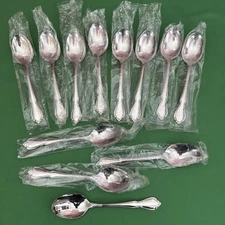 12 OneidaCraft Deluxe Stainless Silverware CHATEAU Teaspoons  6.75" Oneida
