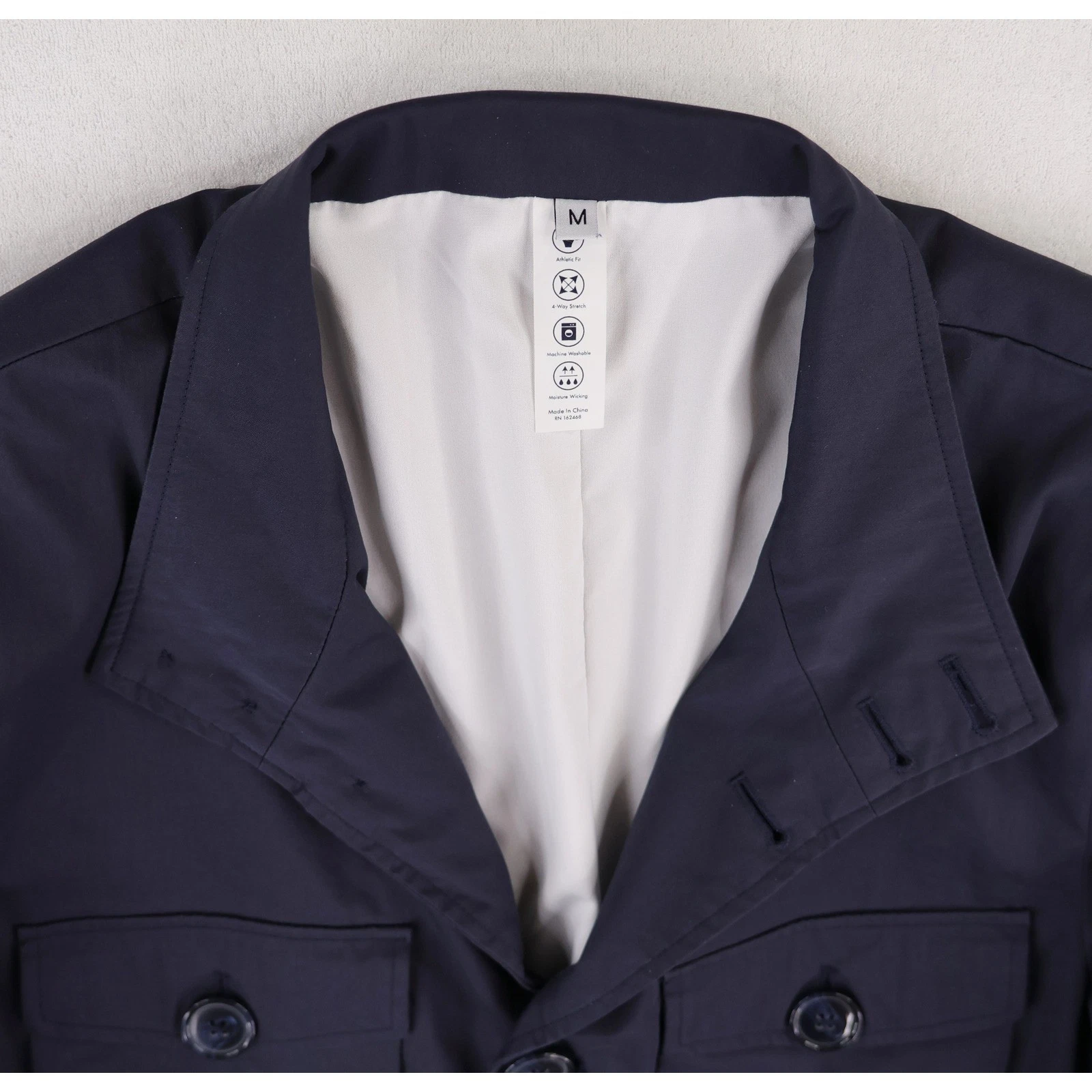 State & Liberty Field Jacket Mens Medium Navy Blue Athletic Fit Utility Chore - product detail image 4