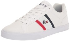 Zapatillas Lacoste Para Hombres Lacoste Lerond Pro Cuero Tricolor | Blanco/Azul Marino/Re |