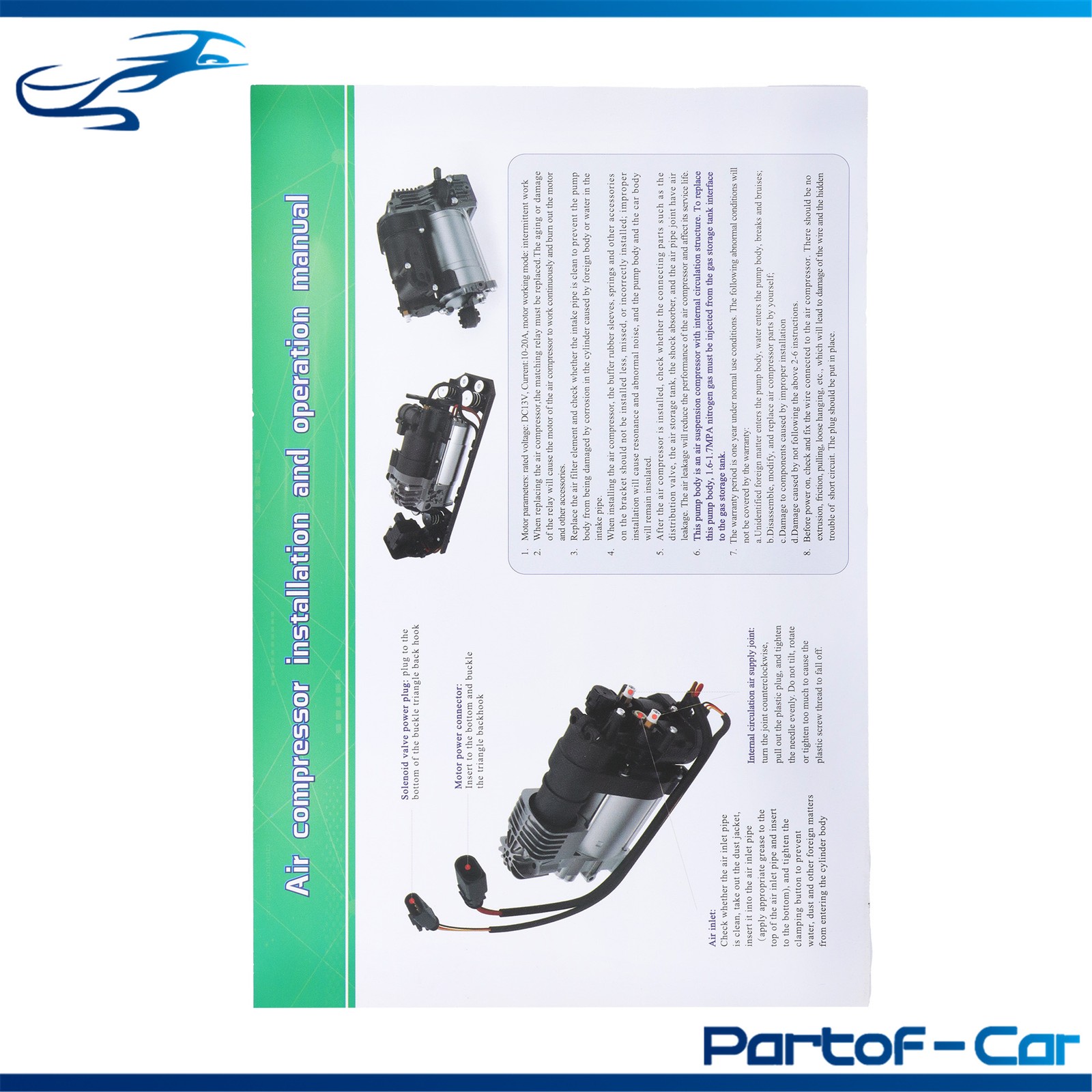 Air Ride Suspension Air Compressor Pump 670039247 For Maserati Levante 2017-2020