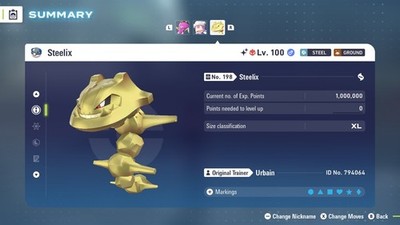 Steelix Shiny Alpha 6IVs Battle Ready - Legends ZA
