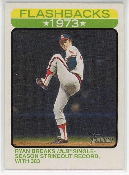 2022 Topps Heritage #BF-1 Nolan Ryan Baseball Flashbacks California Angels